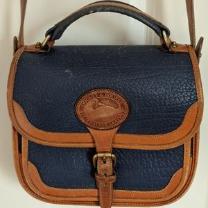 Dooney & Bourke Navy and Brown Crossbody Bag